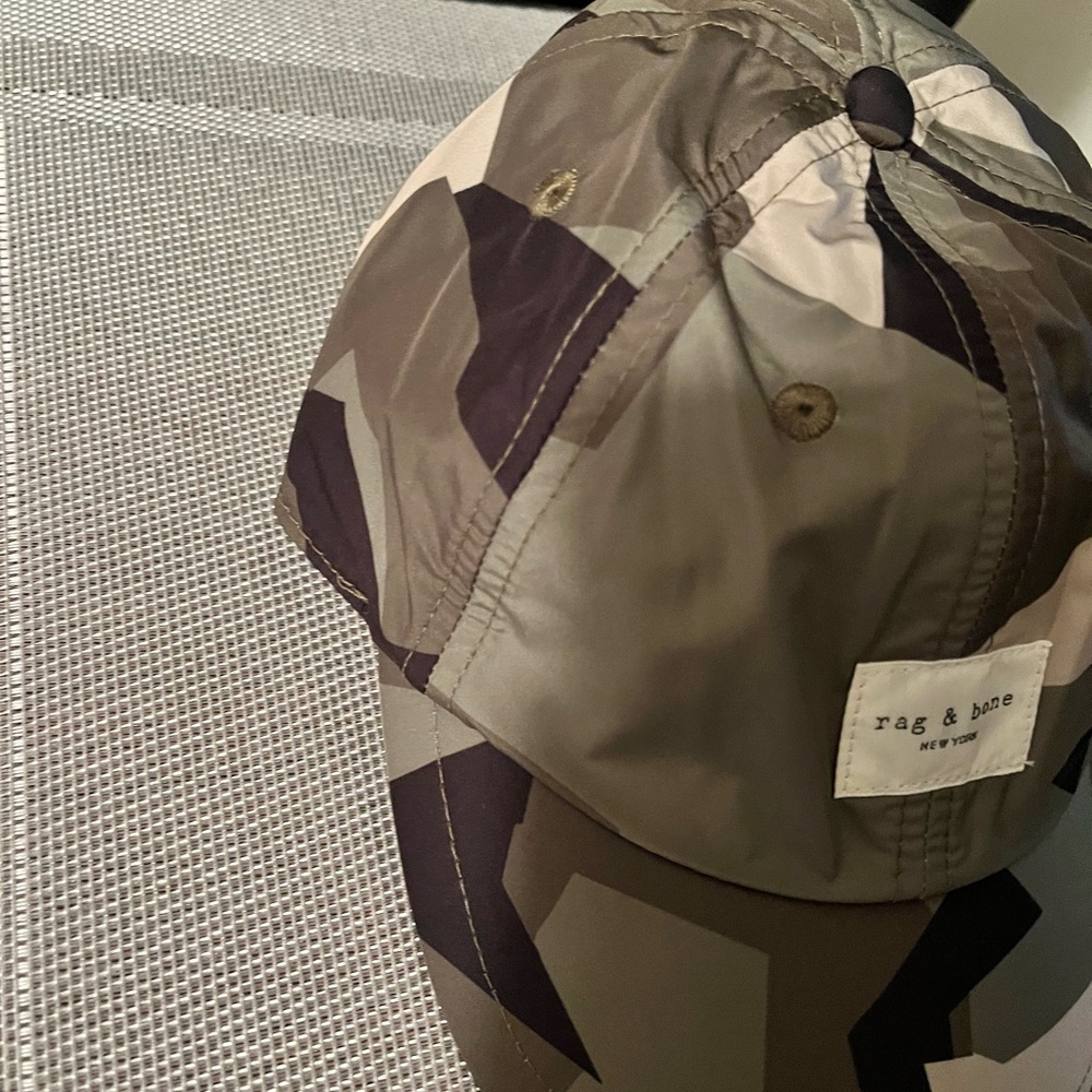 RAG & BONE ADDISON NWT AUTHENTIC GREEN CAMO UNISEX BASEBALL CAP. - Picture 17 of 17